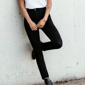 Imogene + Willie Josette High Rise Slim Fit Jeans Size 32 in Black Wash Denim
